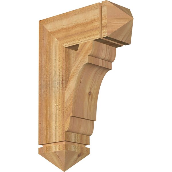Ekena Millwork Olympic Arts & Crafts Rough Sawn Bracket, Western Red Cedar, 6"W x 18"D x 26"H BKT06X18X26OLY03RWR - main
